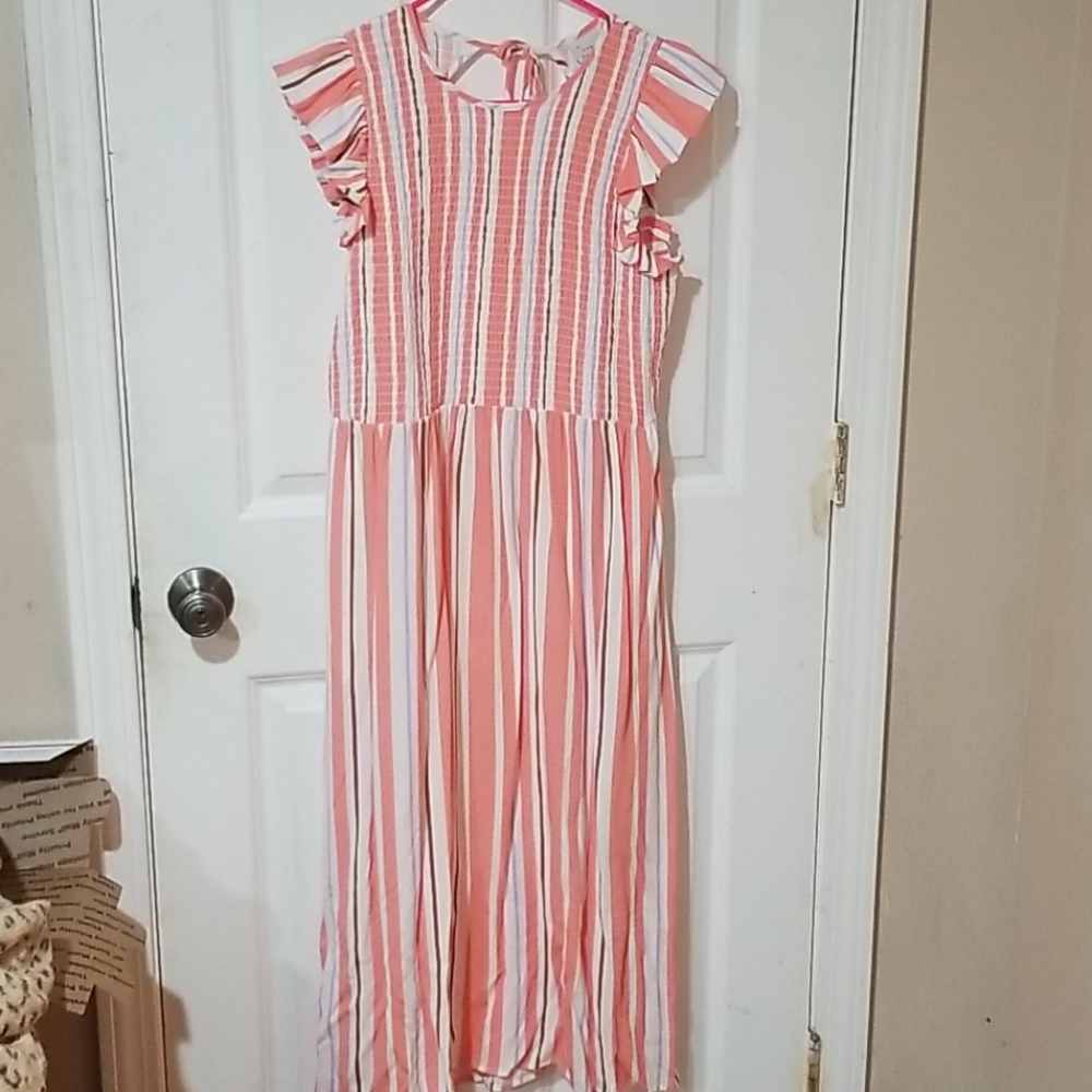 Sleeveless Smocked Dress POCKETS A New Day